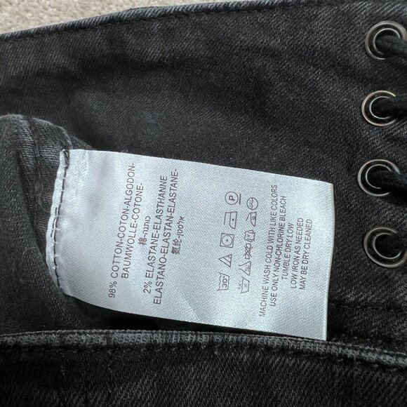 Free People Skirt Women’s Black Denim Drawstring Size 6 - Picture 11 of 11